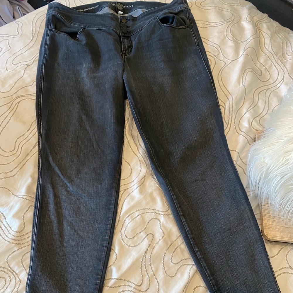 Women’s Plus Lane Bryant Gray skinny jeans size 20
